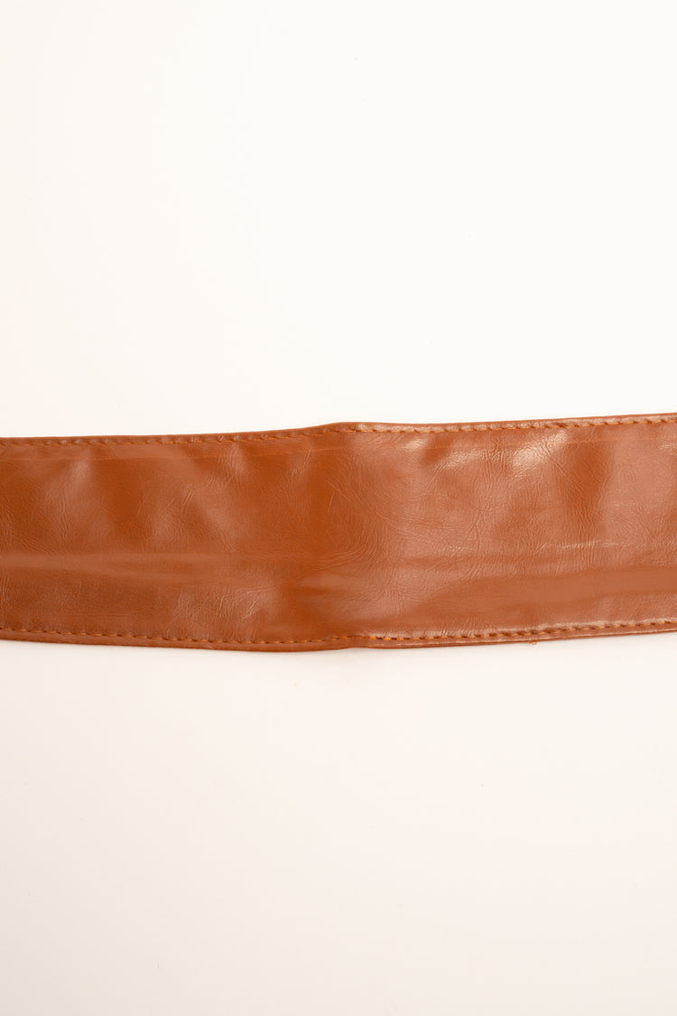 Brown basic sash belt