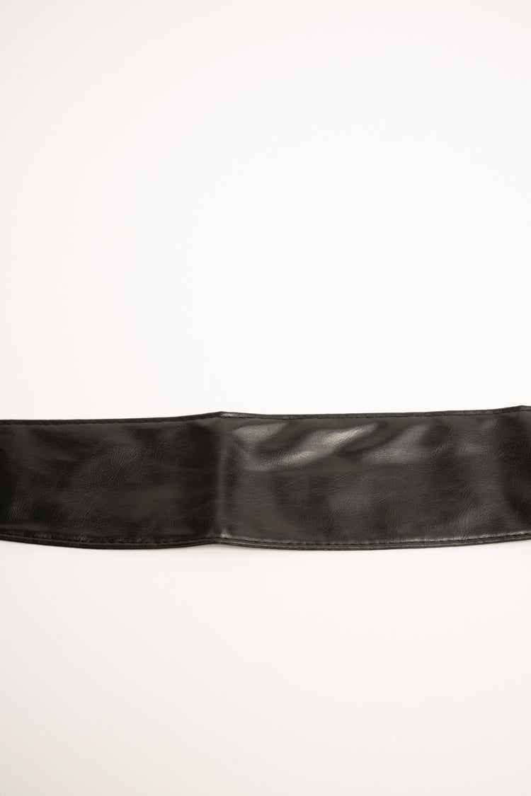 Black basic sash belt