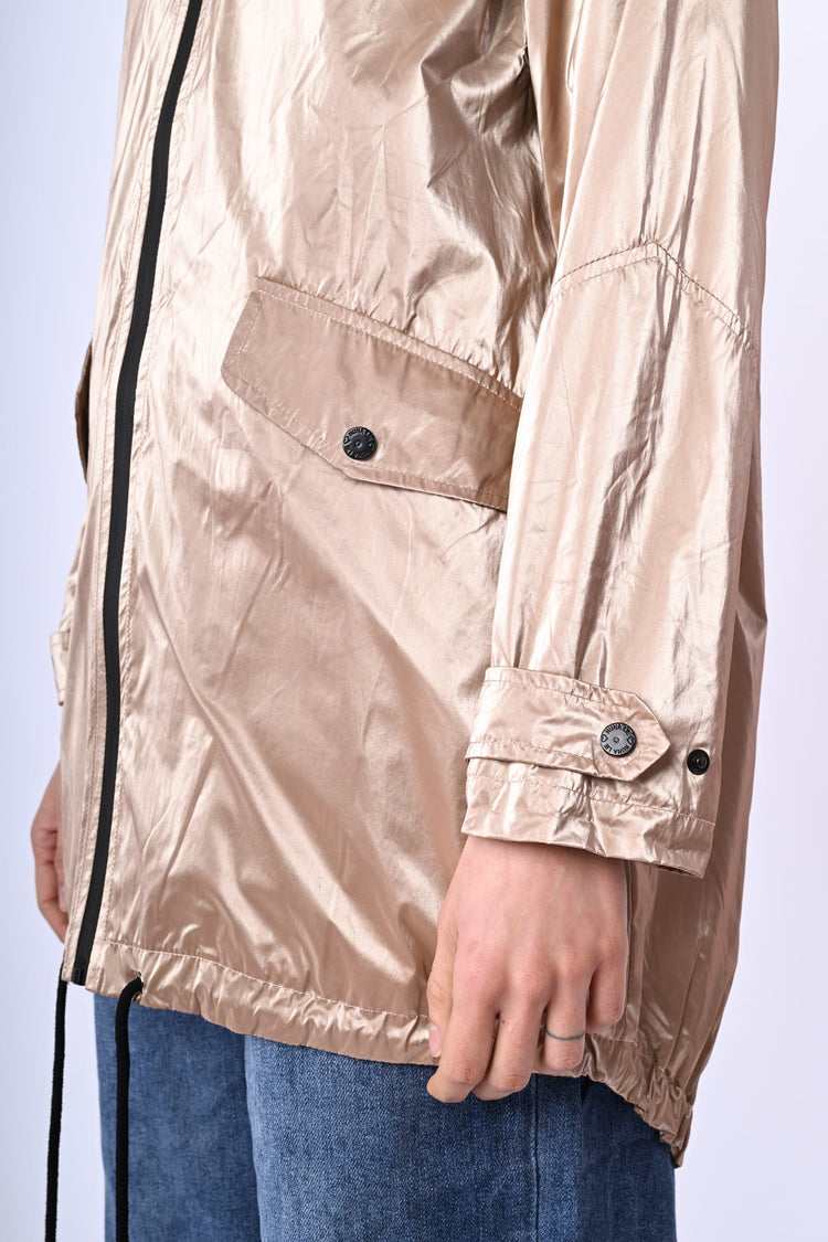 Metallic nylon jacket