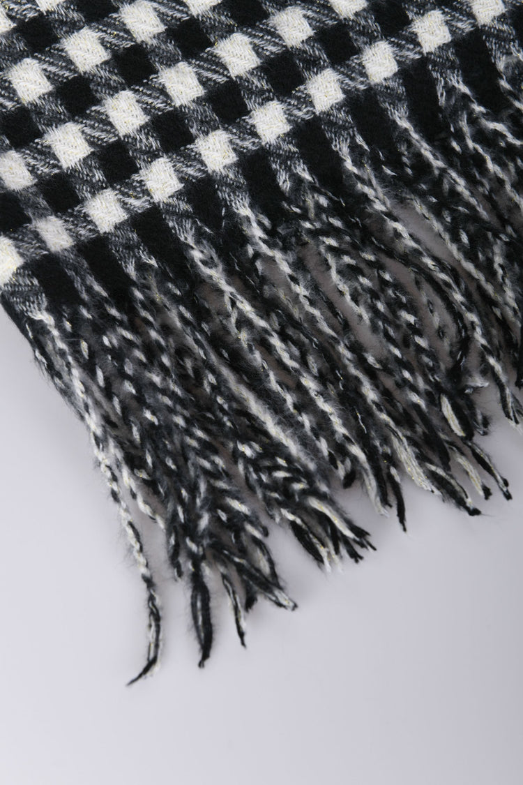 Gingham motif scarf