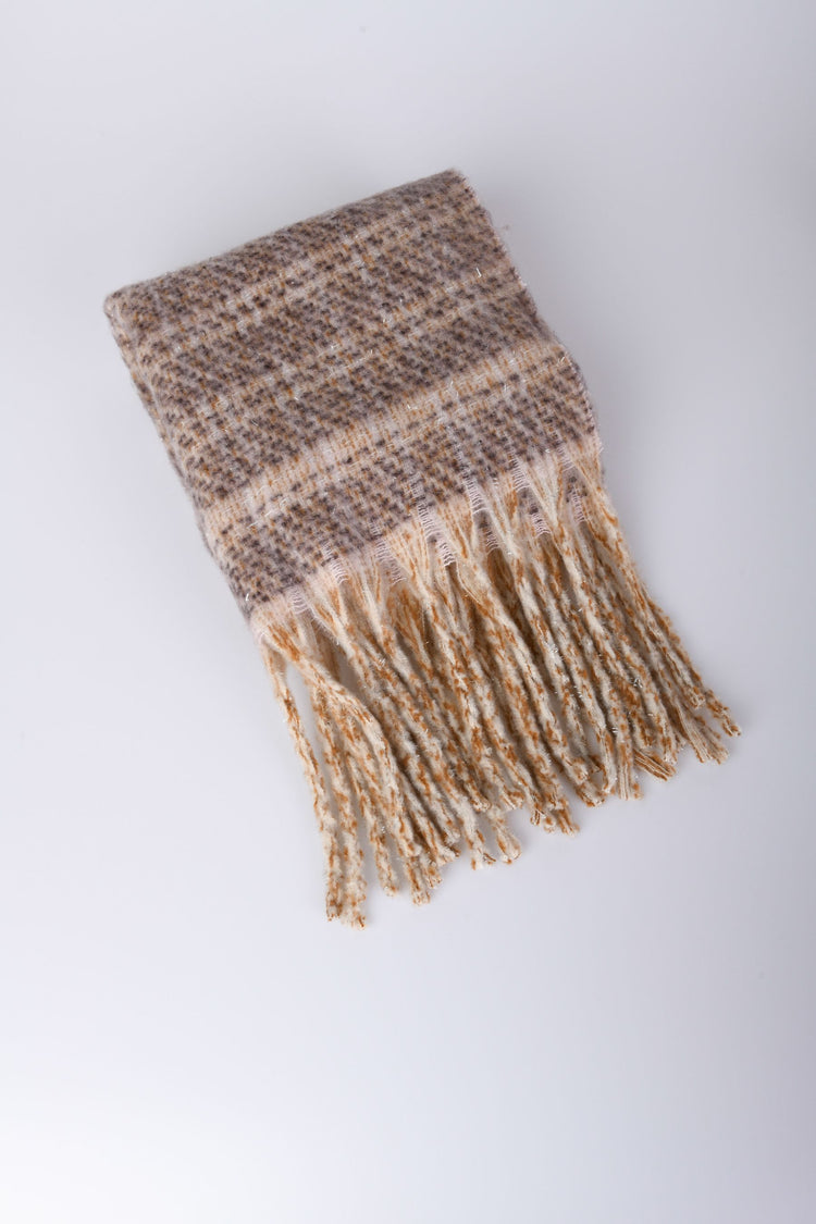 Lurex striped scarf
