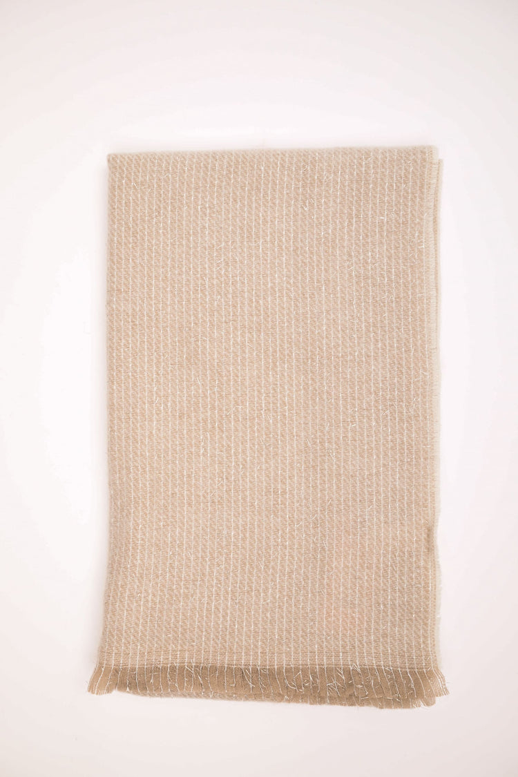 Lurex striped scarf
