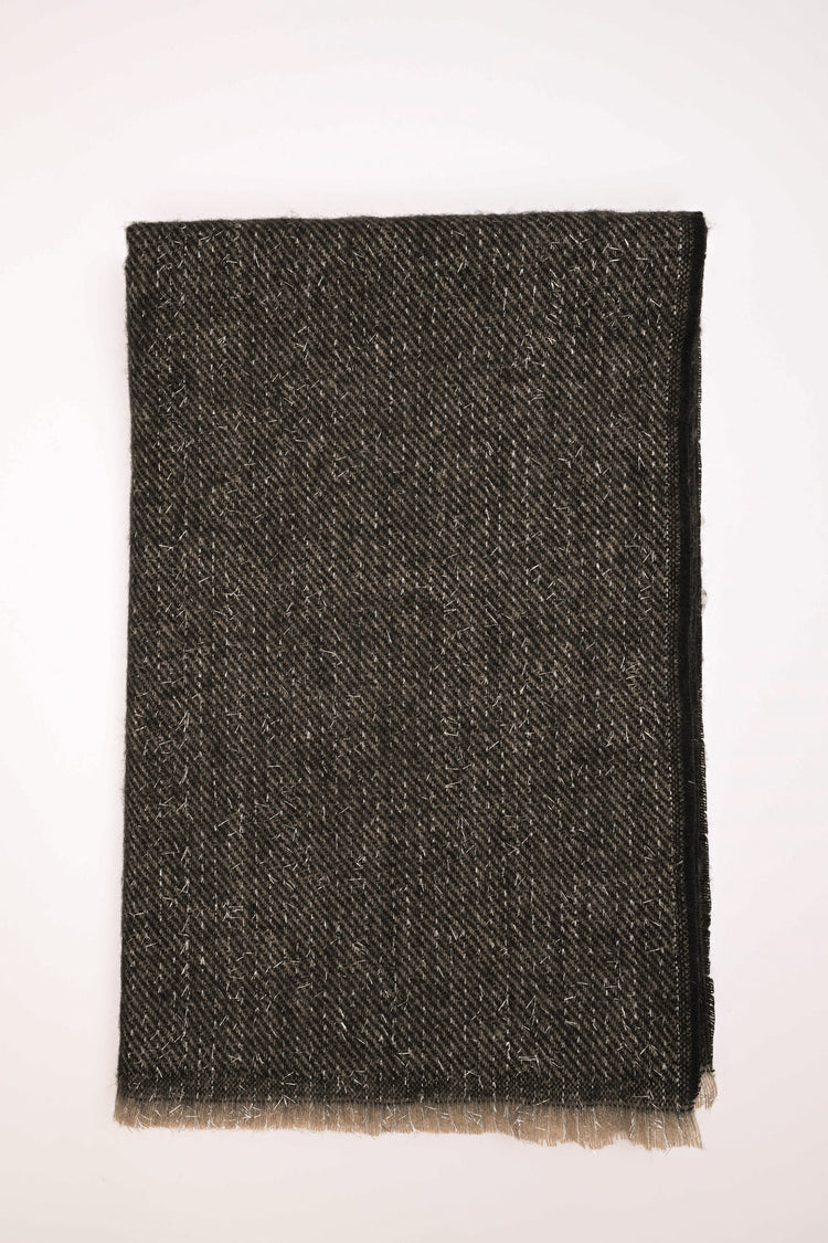 Lurex striped scarf