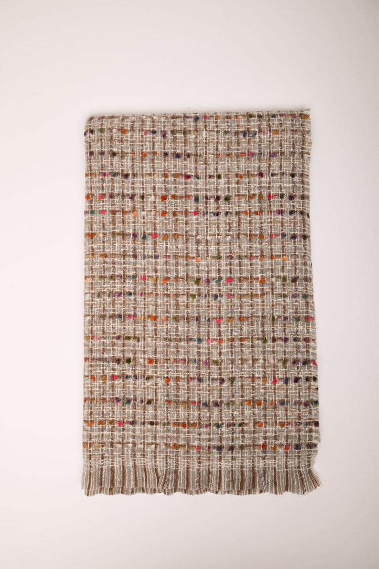 Check thread motif scarf