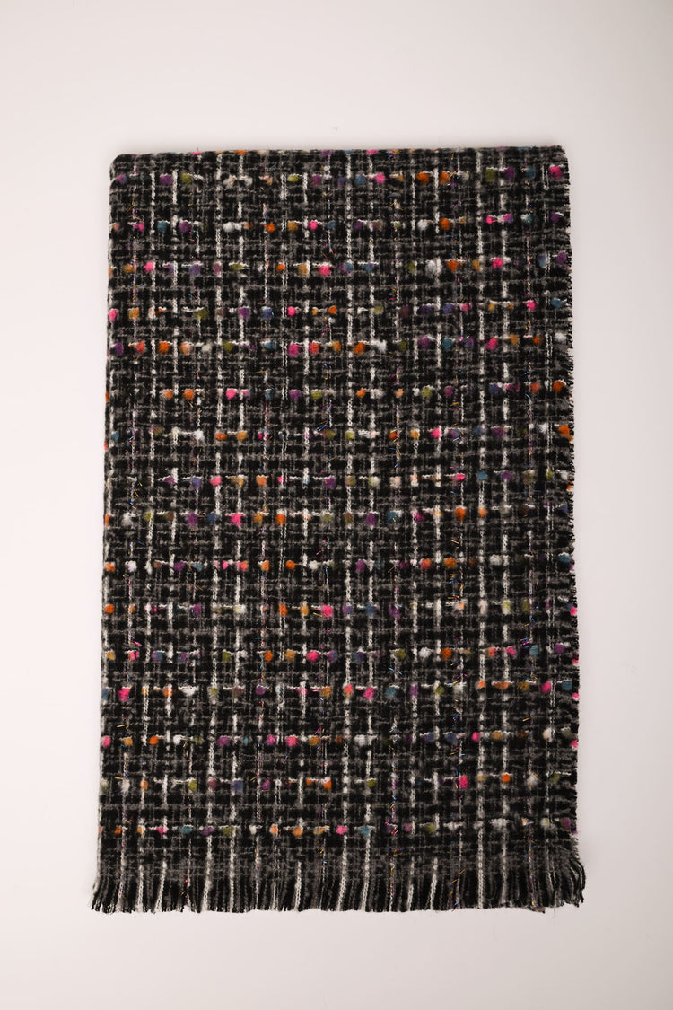 Check thread motif scarf
