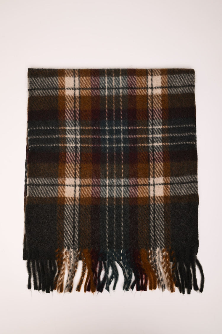 Tartan motif scarf