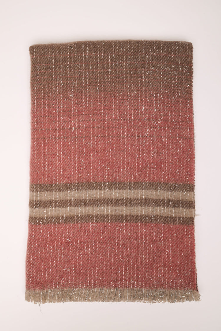 Striped lurex scarf