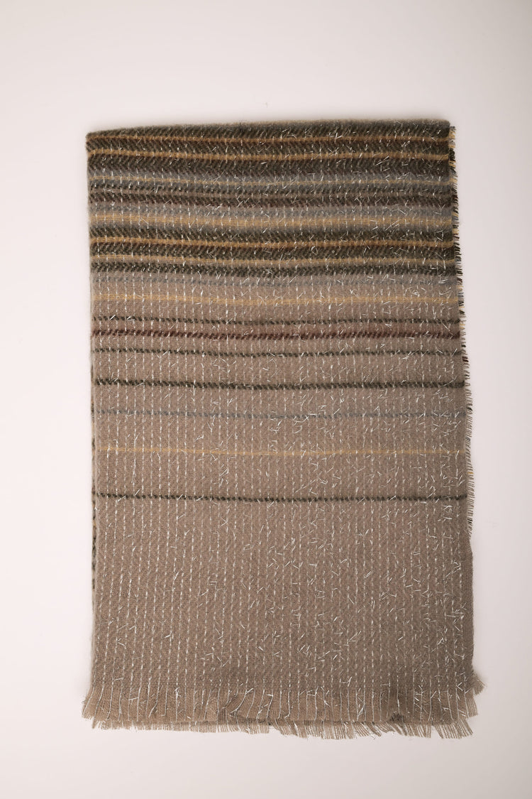 Striped lurex scarf