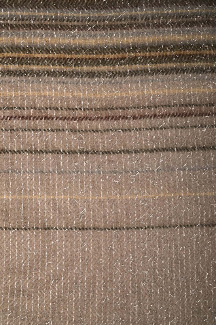Striped lurex scarf