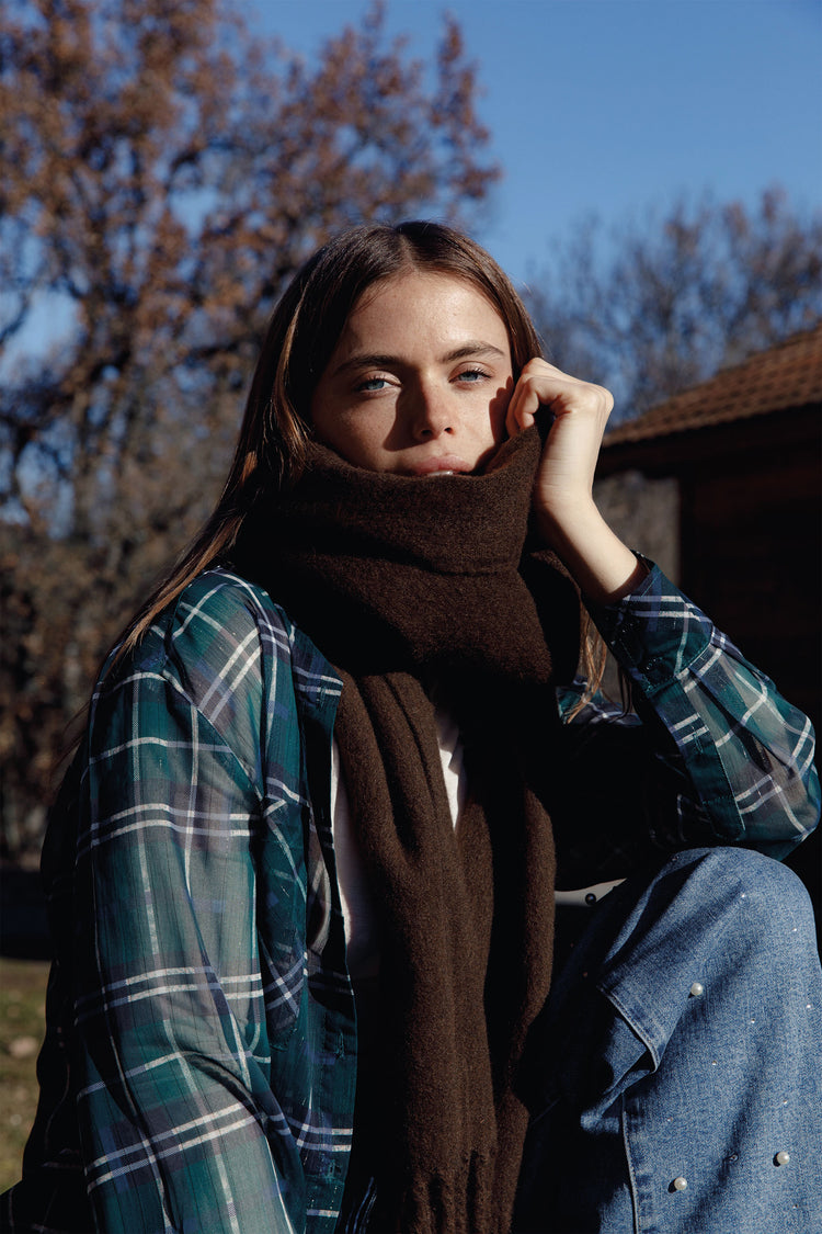 Wool-blend basic scarf