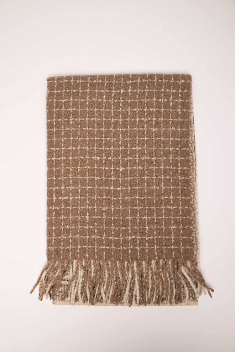 Gingham motif scarf