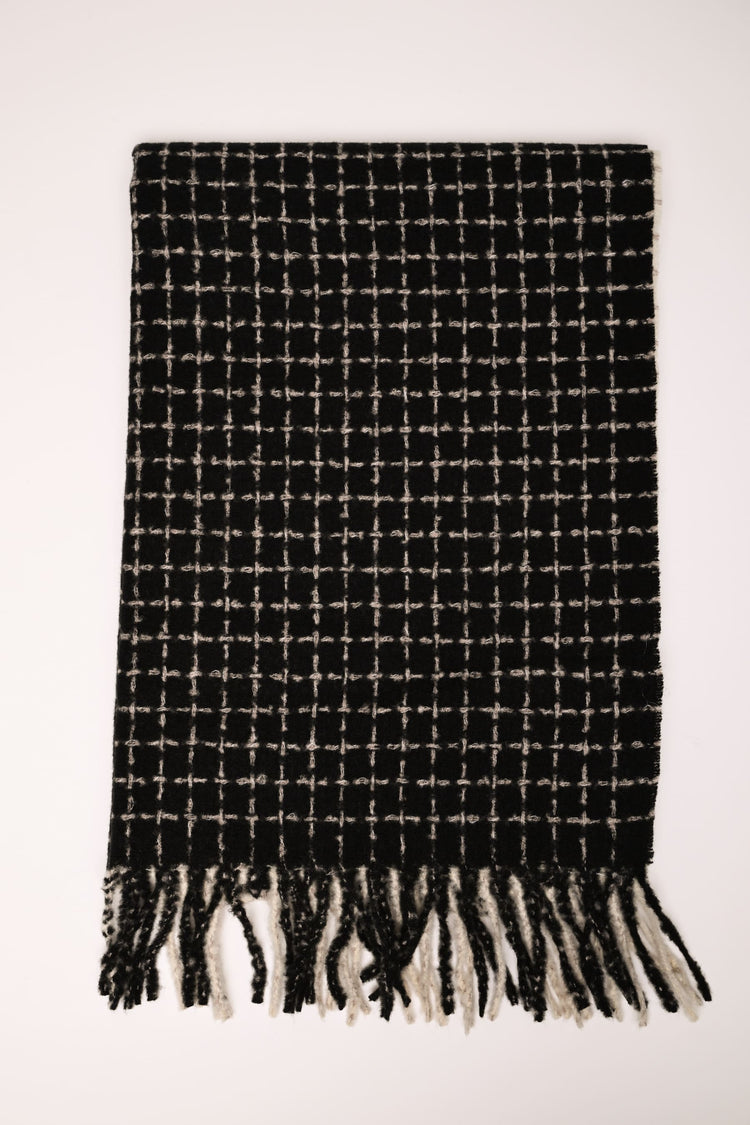 Gingham motif scarf