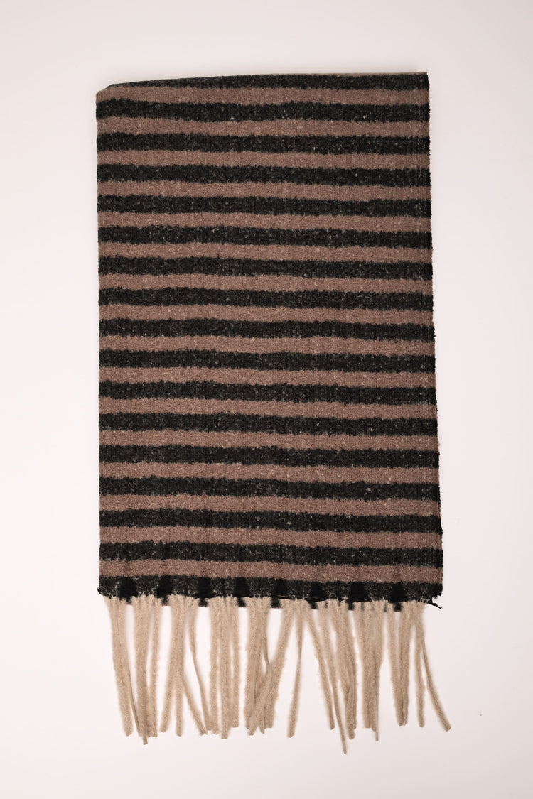 Striped lurex scarf