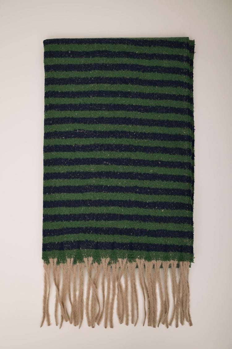 Striped lurex scarf
