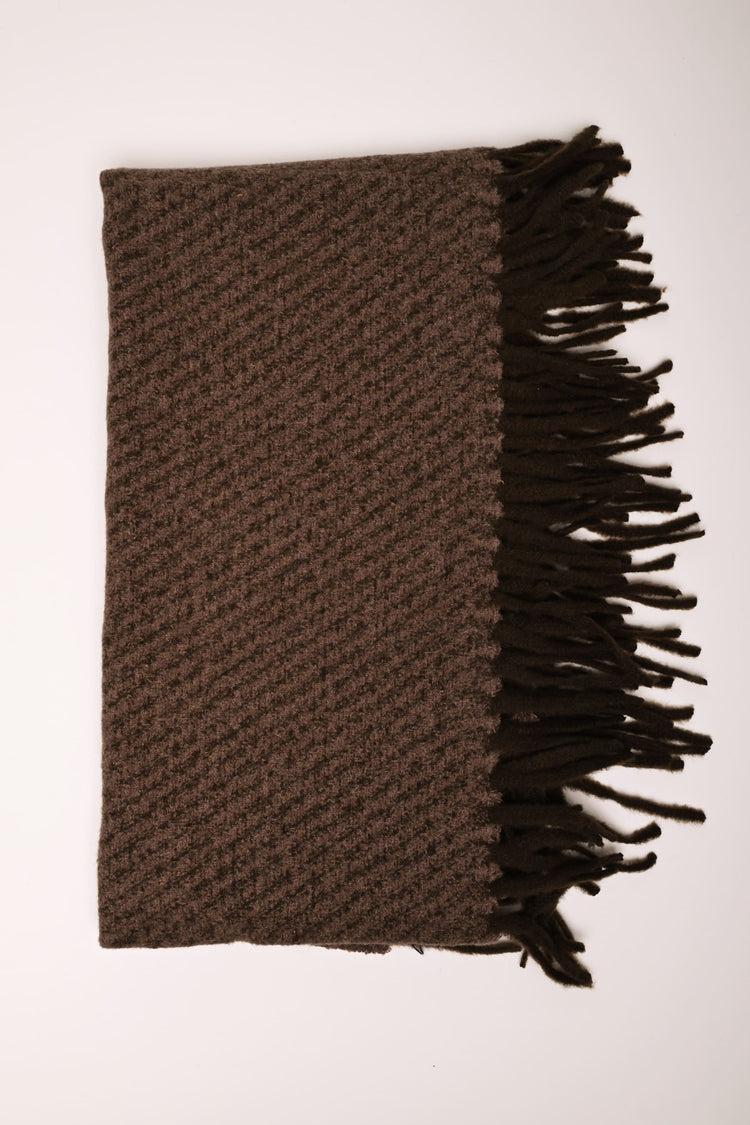 Diagonal stripe embossed scarf
