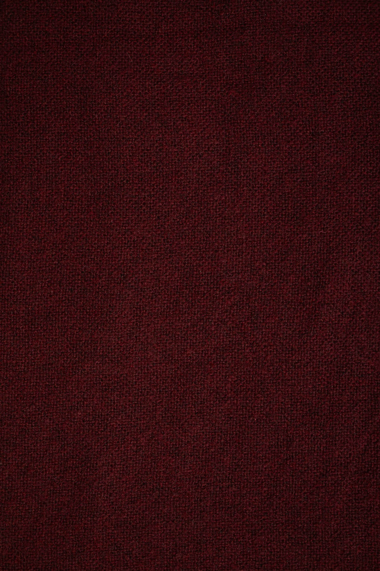 Burgundy fringed scarf