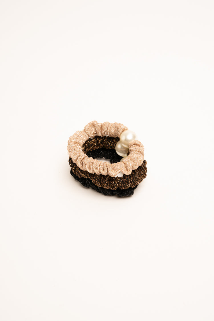 Set of three multicolor scrunchies
