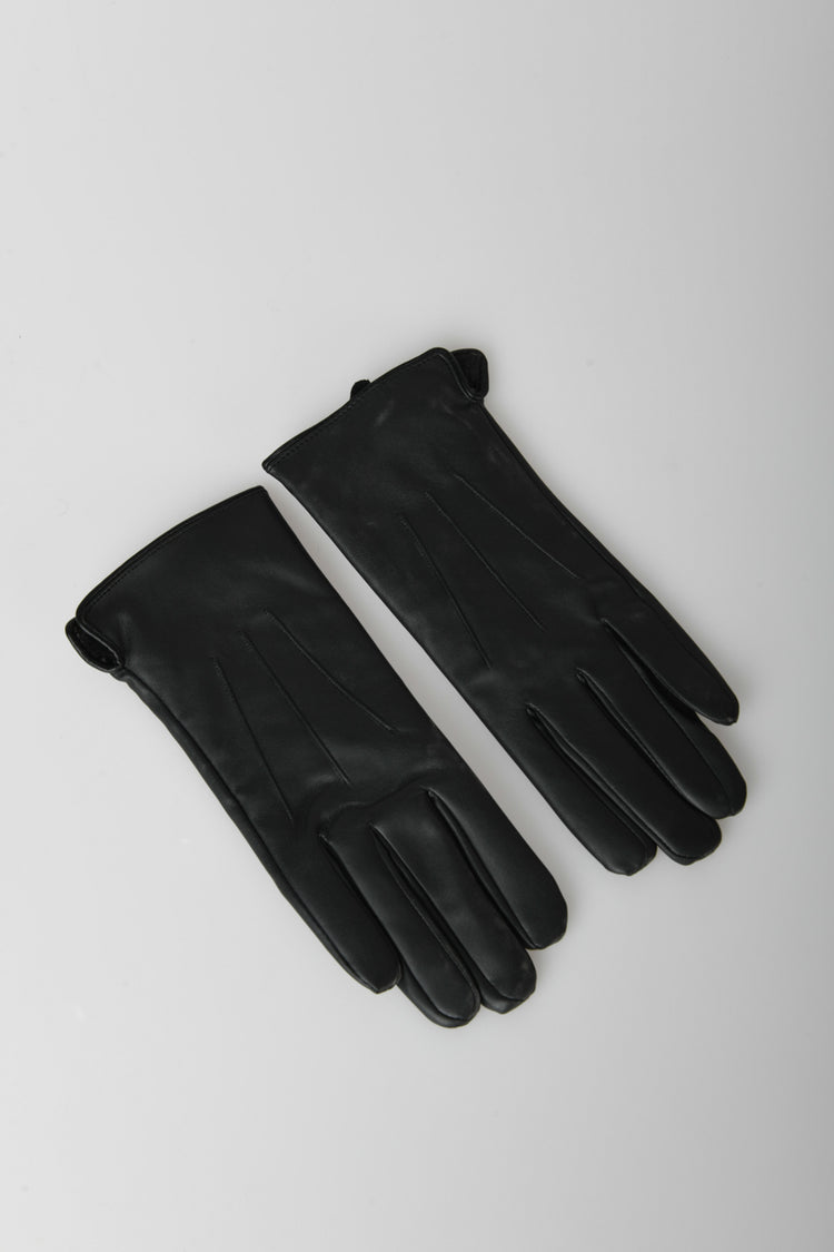 Faux leather gloves