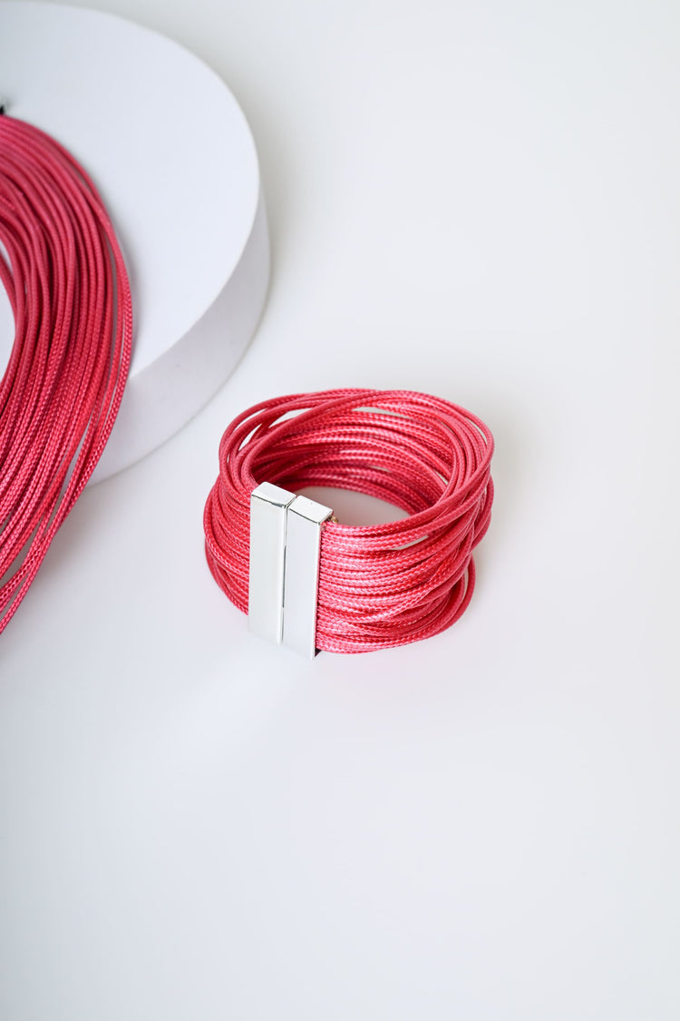Multi-strand necklace + bracelet set