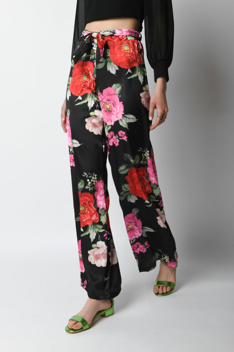 Floral print trousers
