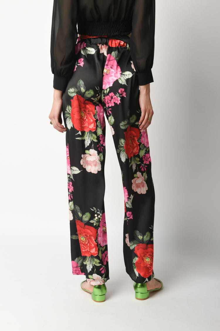 Floral print trousers