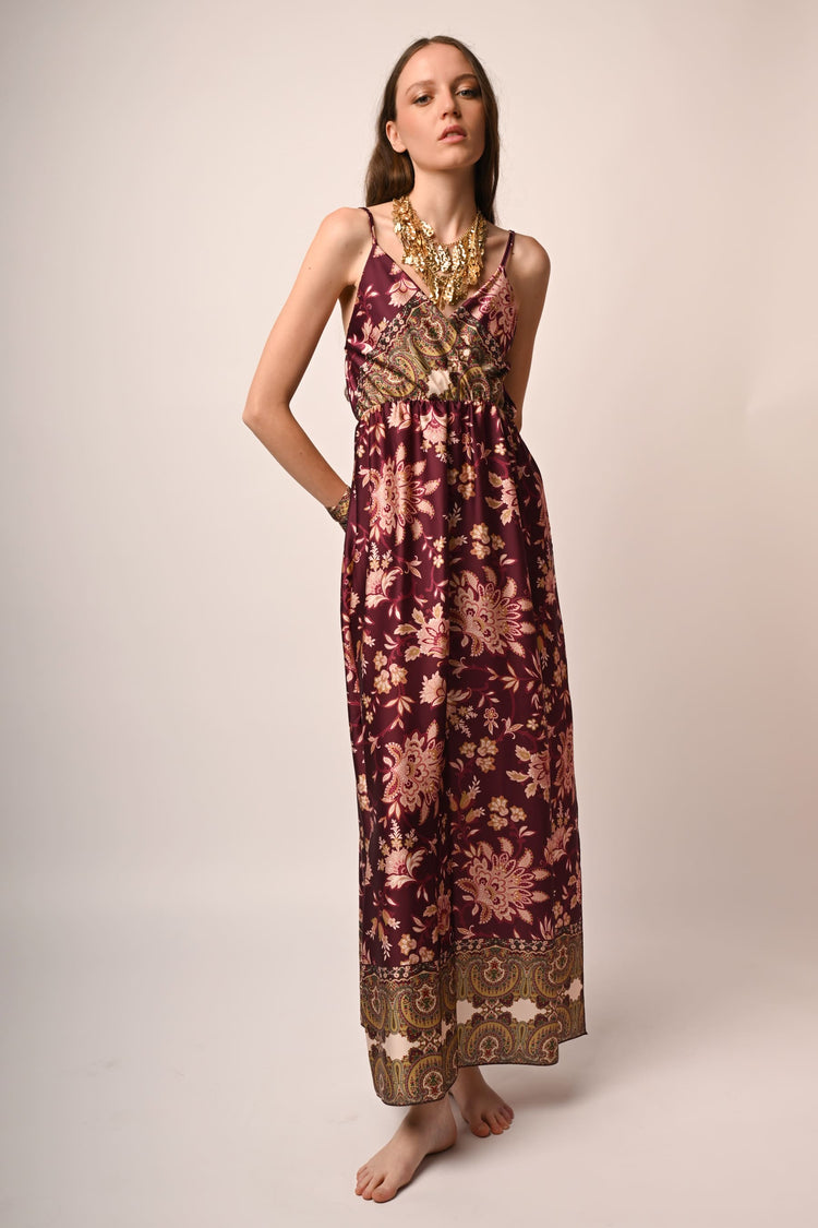 Ethnic print long dress