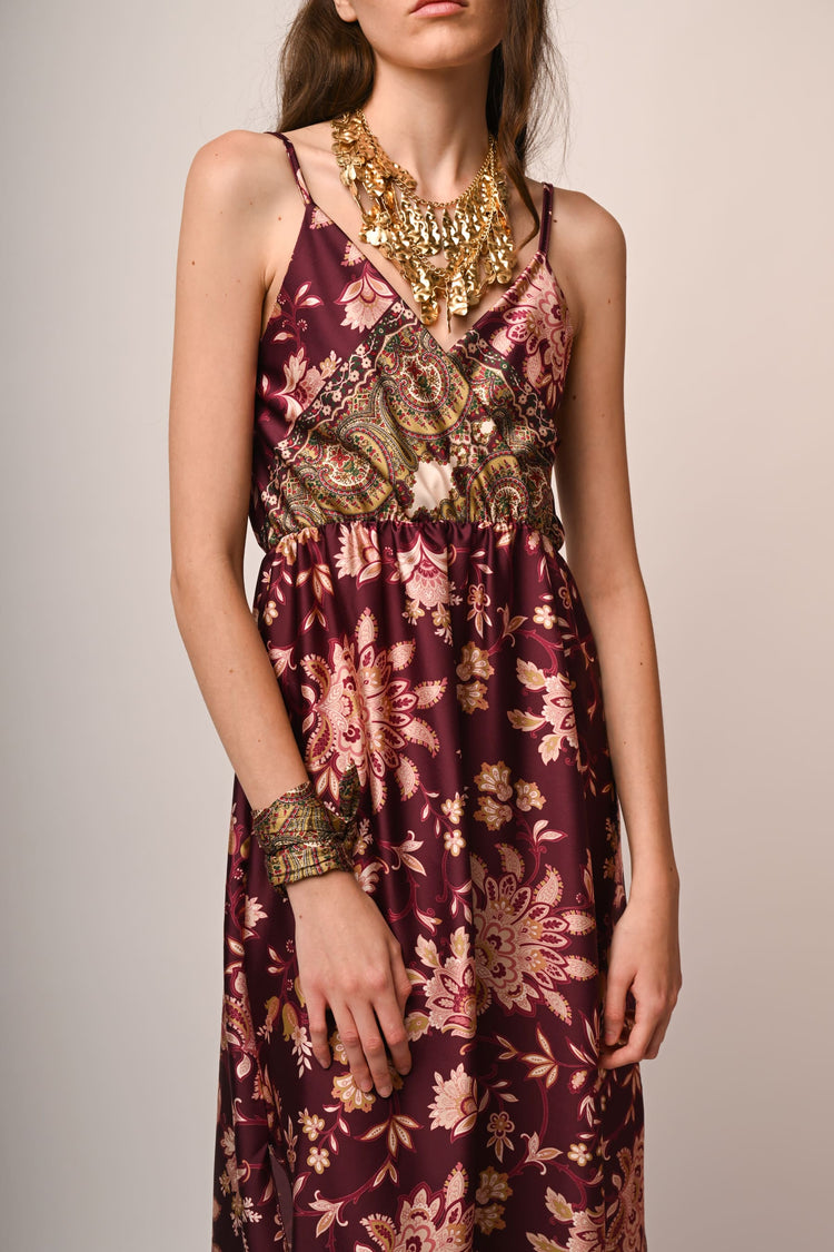 Ethnic print long dress