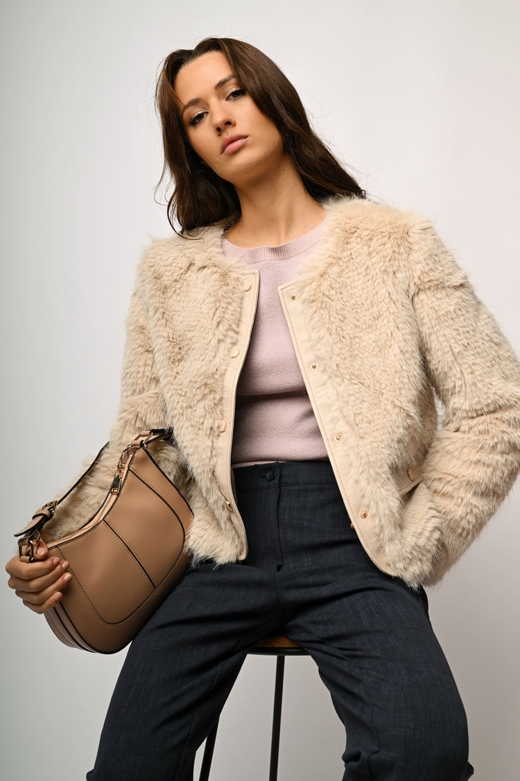Faux fur jacket