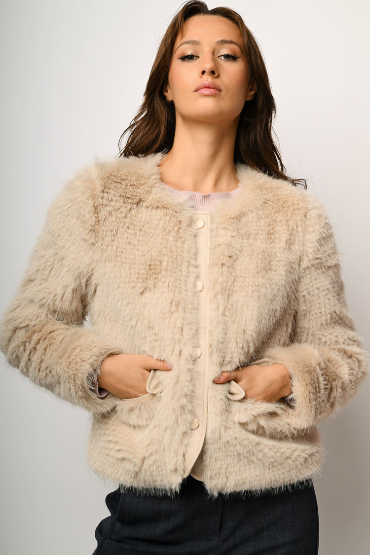 Faux fur jacket