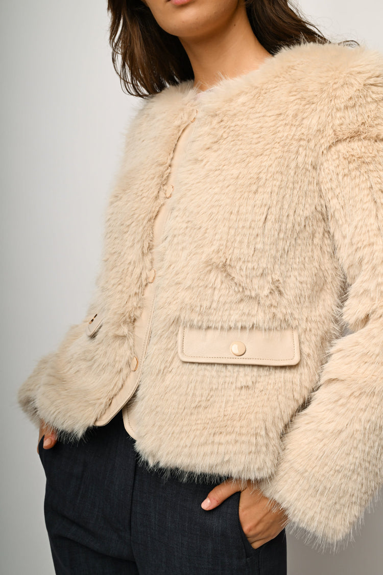 Faux fur jacket