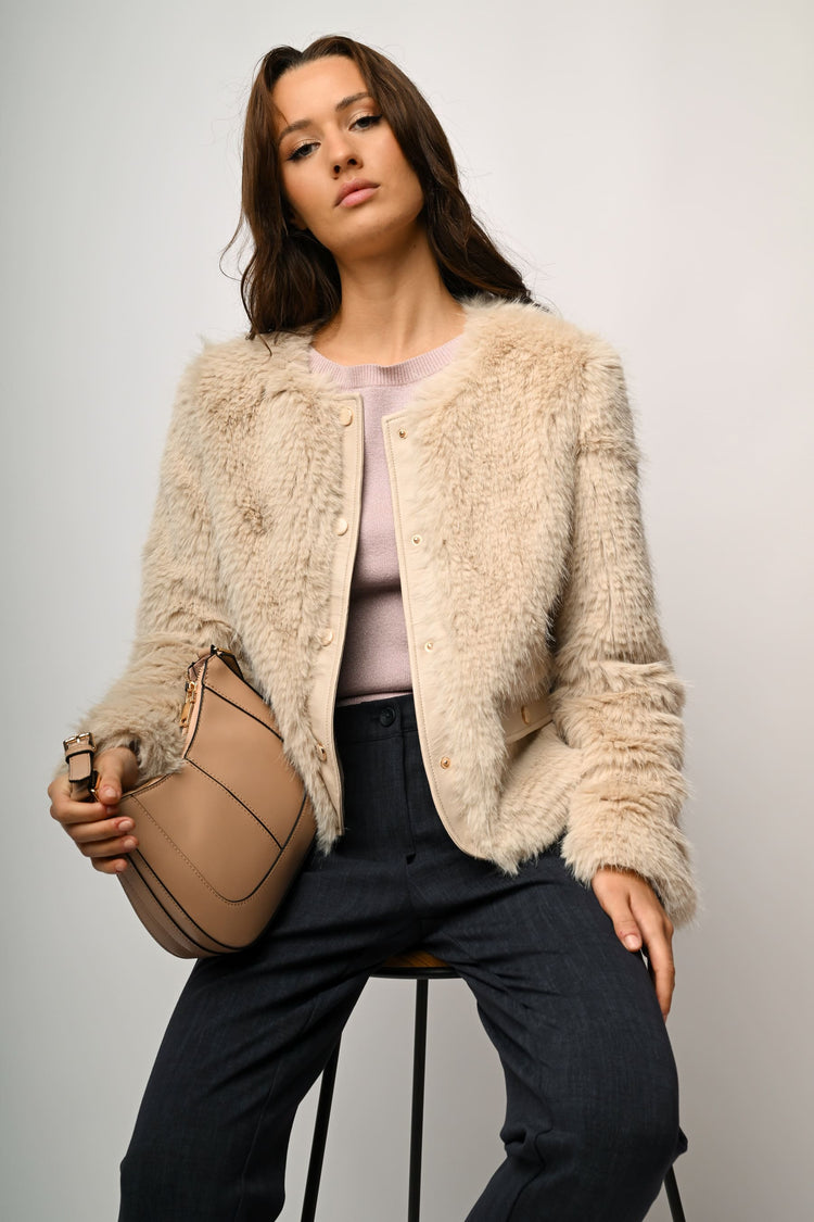 Faux fur jacket
