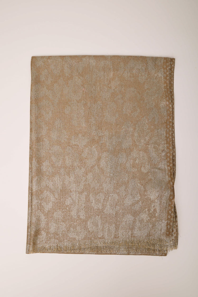 Taupe animalier jacquard stole