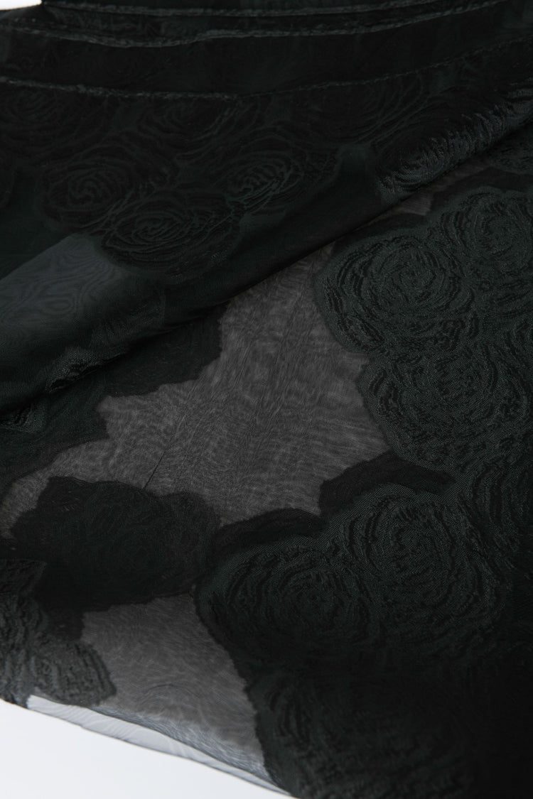 Floral devoré tulle stoles