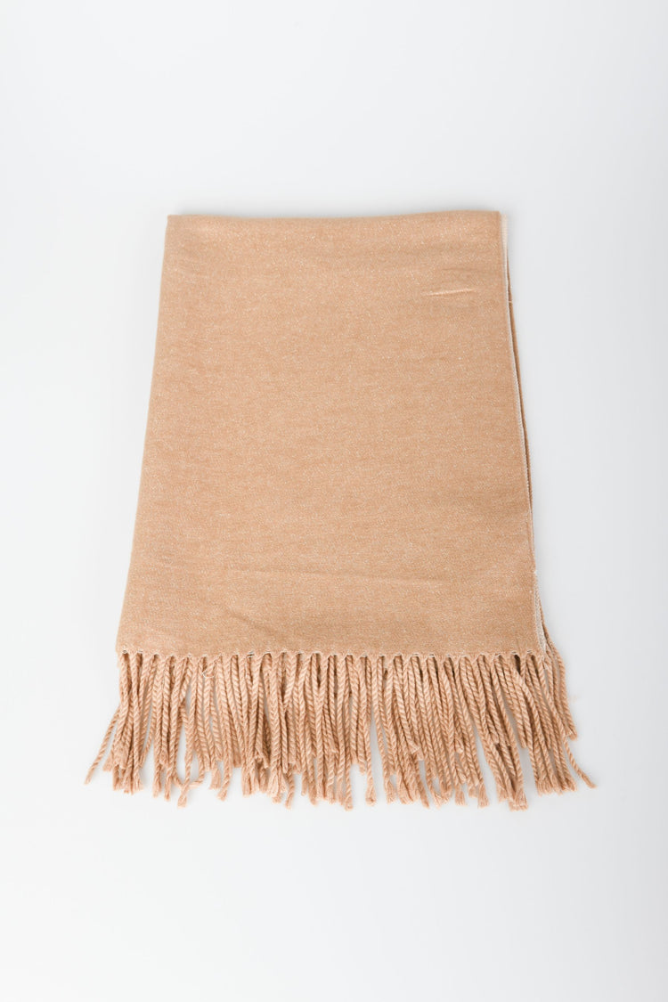 Lamé two-tone scarf