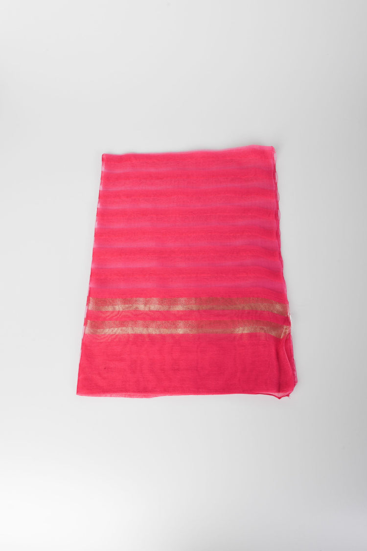 Striped silk-blend tulle stoles