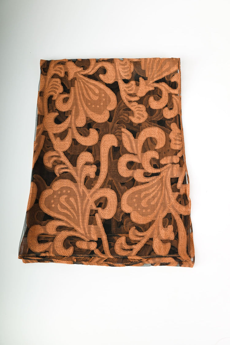 Floral dévoré stole