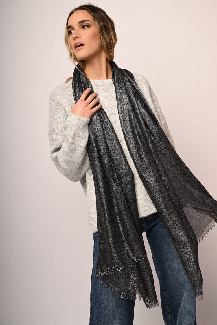 Lurex knit stole