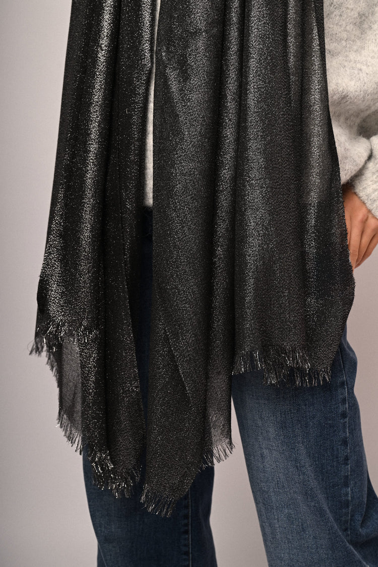 Lurex knit stole