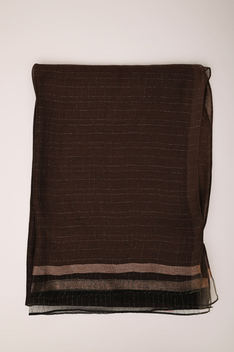 Contrast stripes lurex threads stole