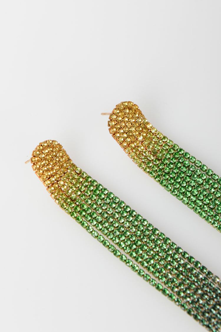 Set of 2 rhinestoned earrings