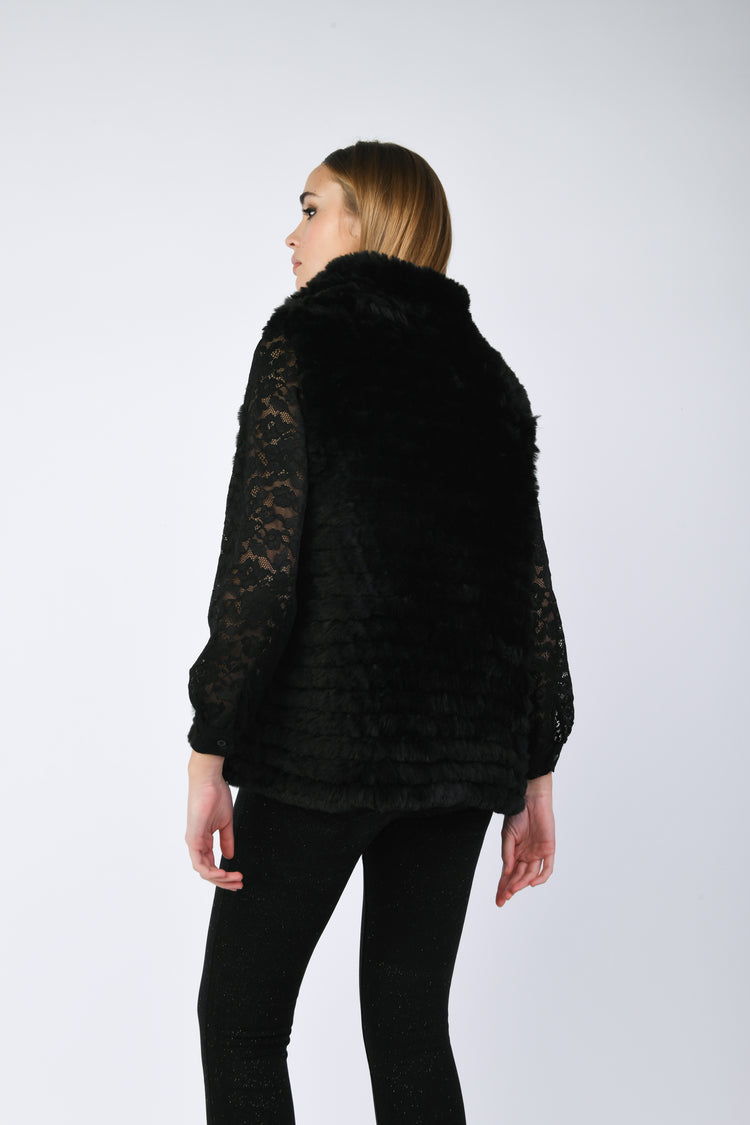 Faux fur vest