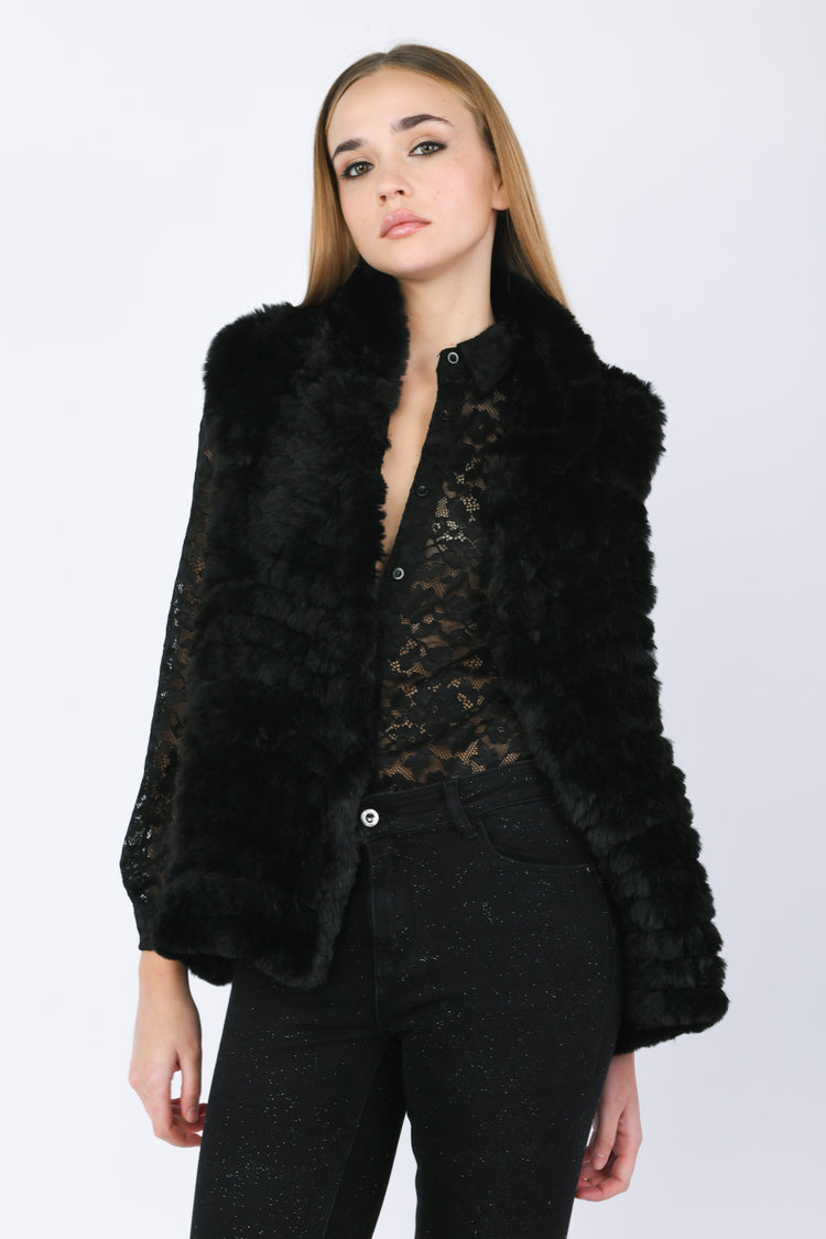 Faux fur vest