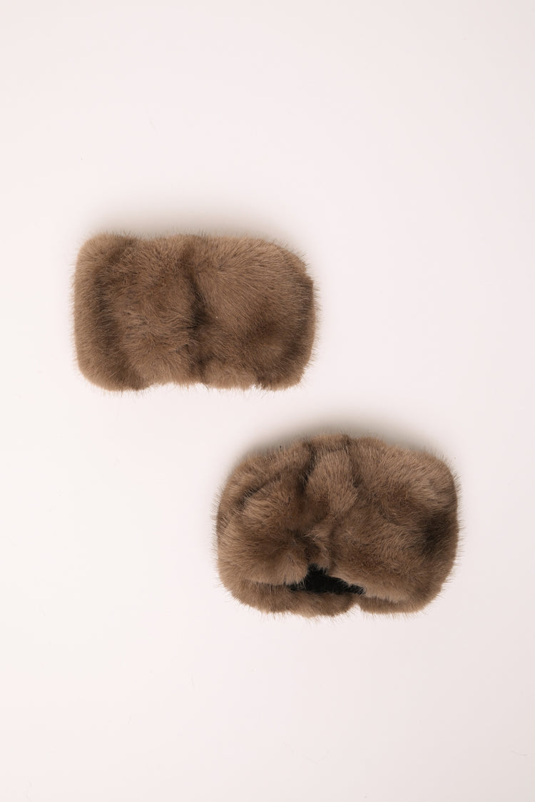 Faux fur cuffs