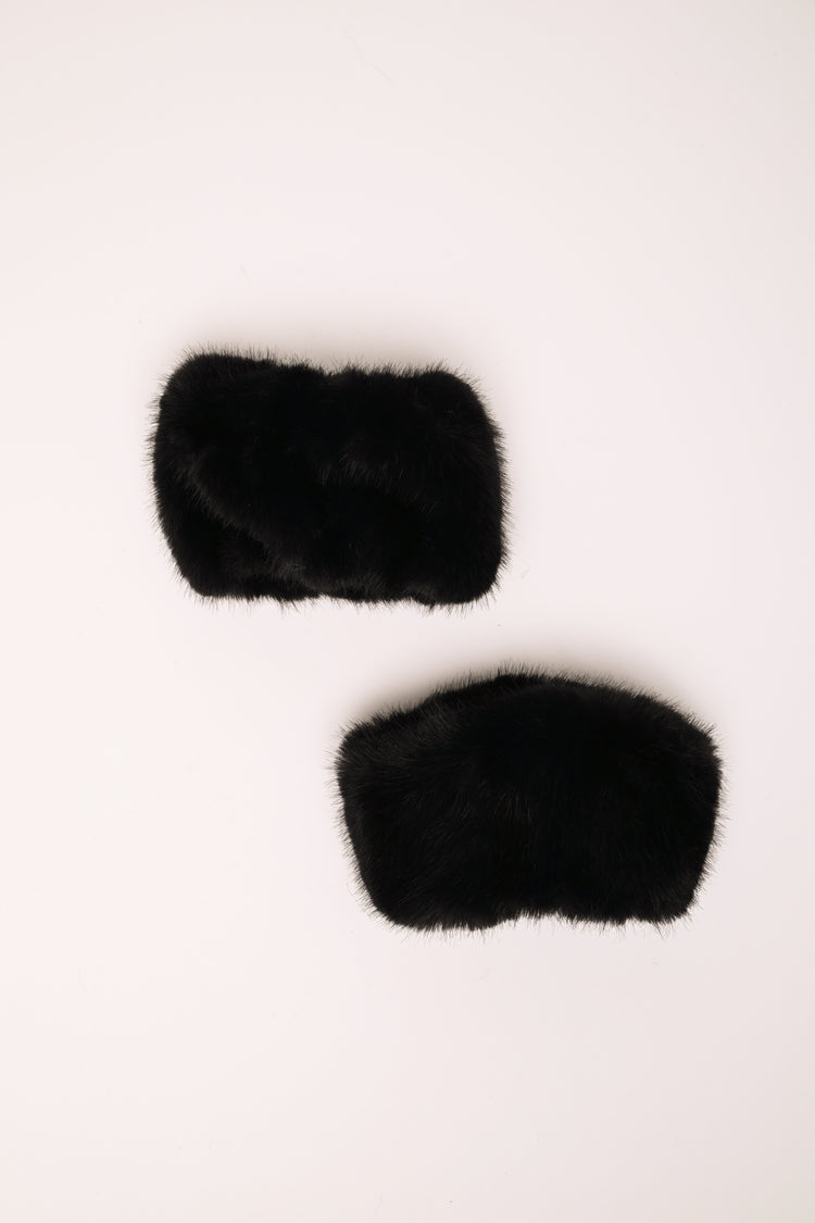 Faux fur cuffs