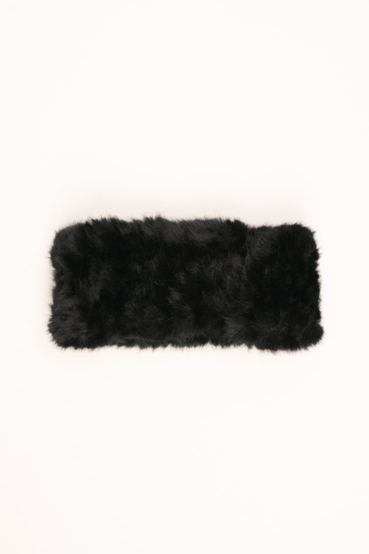 Black plush headband