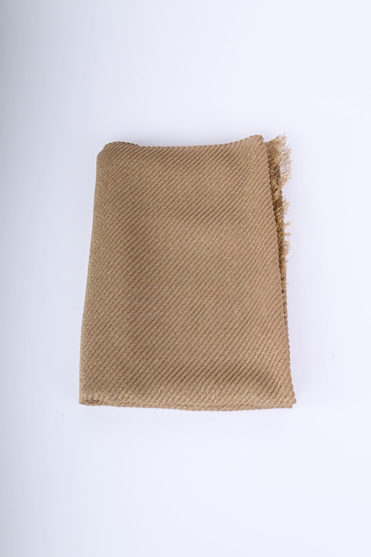 Lurex pleated scarf