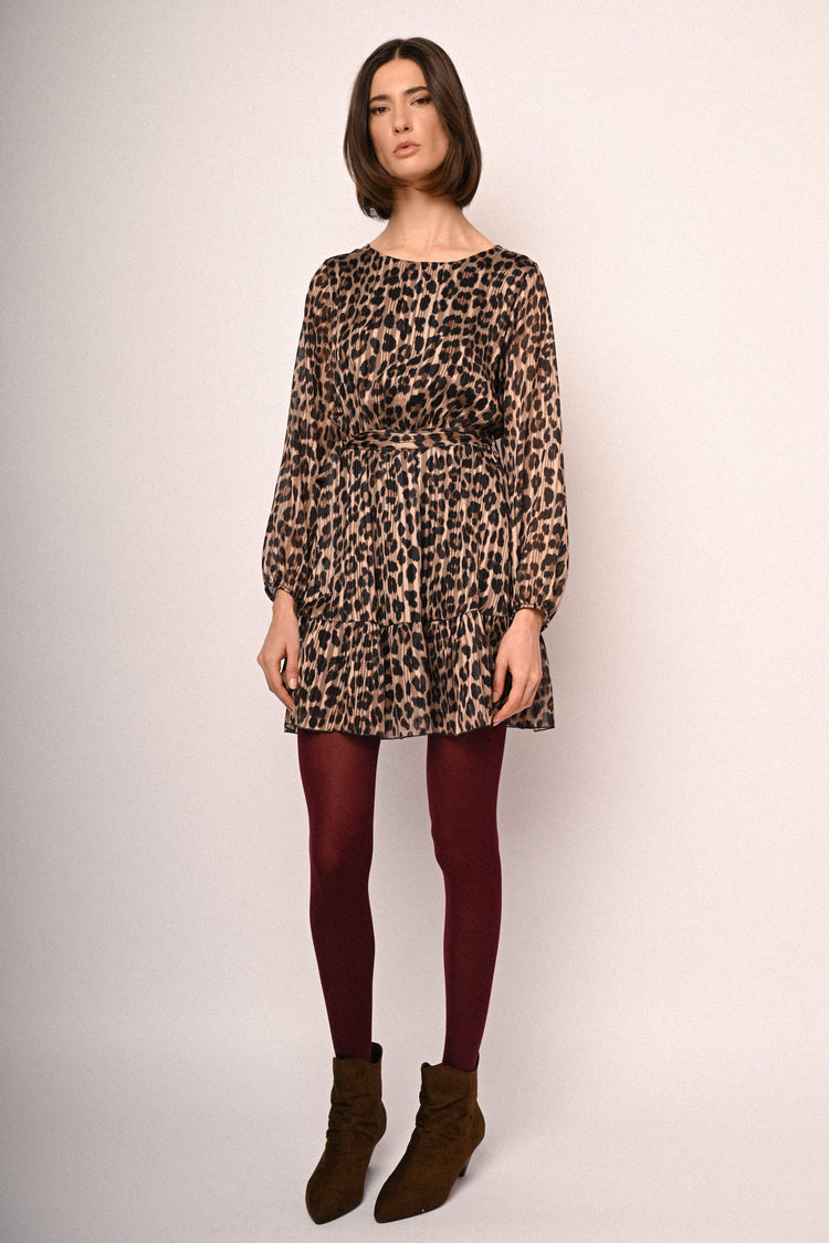 Animalier print mini dress