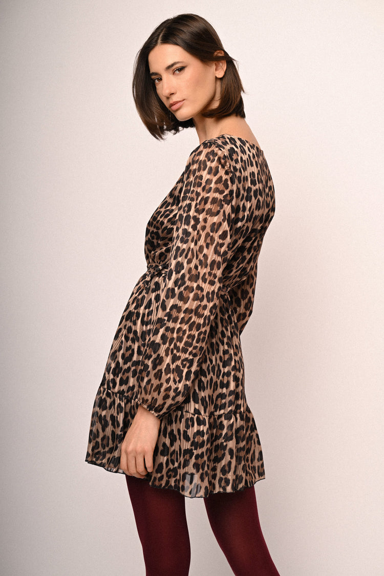 Animalier print mini dress