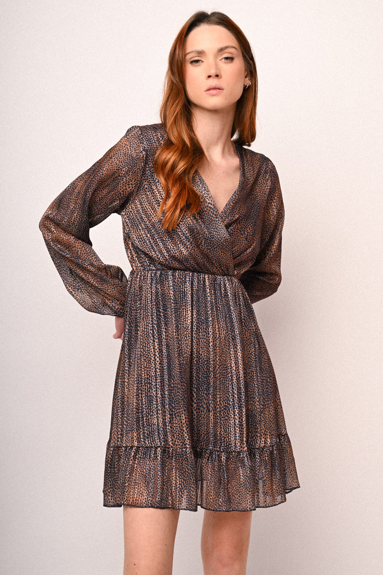 Animalier print mini dress