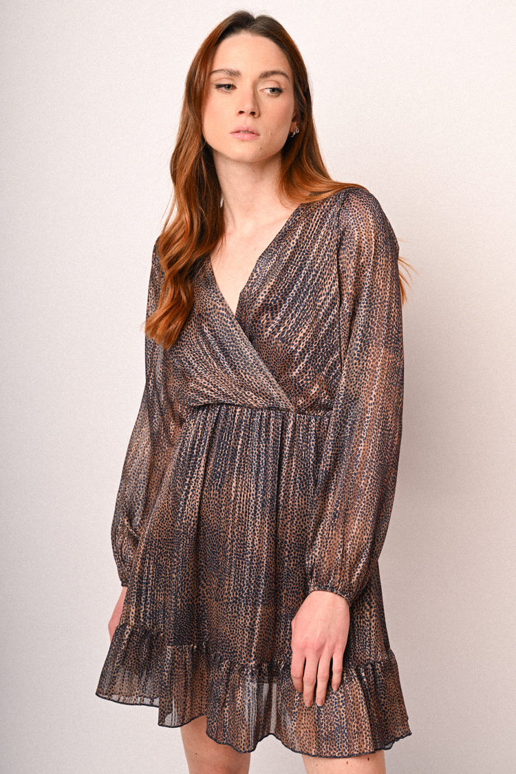 Animalier print mini dress